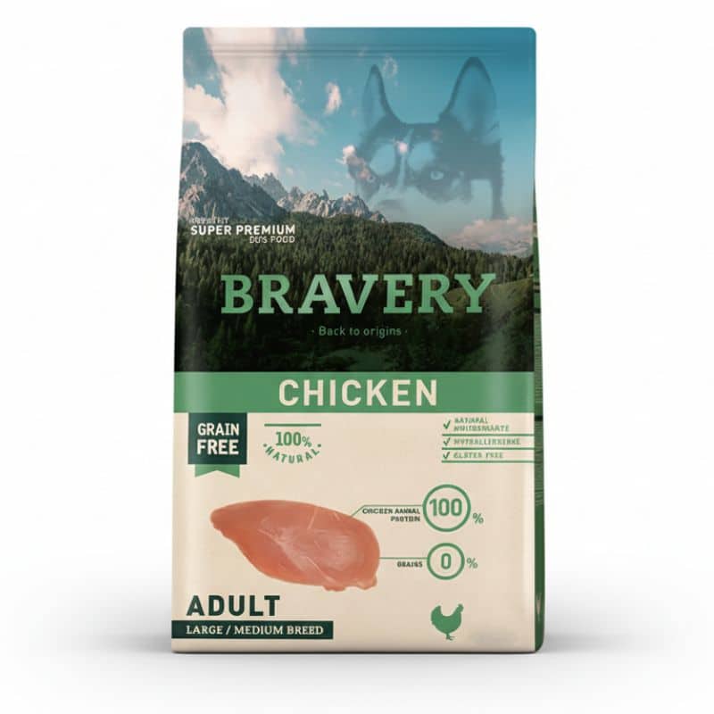 ravery pollo para perros adultos grandes. Grain Free e hipoalergénico 12kg.